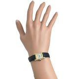 【CARTIER/カルティエ】 タンクミニ　アフターダイヤ 828001 腕時計 K18YGイエローゴールド/レザー クオーツ ベージュ文字盤/ネイビ―レザーベルト レディース 【中古】【真子質店】【GD】 【MaMaxx】
