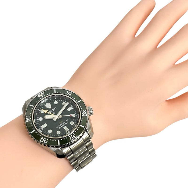 【SEIKO/セイコー】 プロスペックス ダイバー スキューバ SBEJ009(6R54-00D0)  緑　GMT 腕時計 ステンレススチール 自動巻き/オートマ グリーン文字盤 メンズ
【中古】【真子質店】【GD】




【KKx】