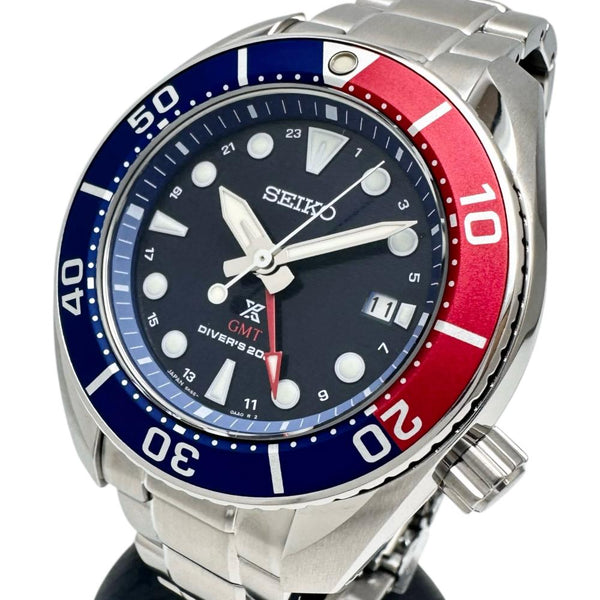 【SEIKO/セイコー】 プロスペックス ダイバー SBPK005(5K65-0AA0) 箱/保（未記入）あり 腕時計 ステンレススチール ソーラー ブラック文字盤/青赤ベゼル メンズ
【中古】【真子質店】【GD】




【DSMo】