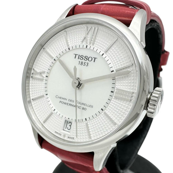 【TISSOT/ティソ】 シュマン デ トゥレル T099.207.16.118.00 未使用 腕時計 ステンレススチール/レザー 自動巻き/オートマ シルバー文字盤/レッド革 レディース
【中古】【真子質店】【NN】




【MoxY】