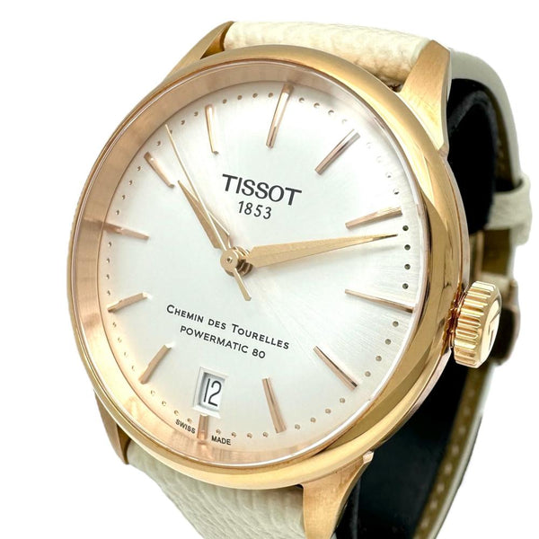 【TISSOT/ティソ】 シュマンデトゥレル パワーマティック80 T139.207.36.031.00 未使用 腕時計 ステンレススチール/レザー/PGメッキ 自動巻き/オートマ シルバー文字盤/ホワイト革ベルト レディース
【中古】【真子質店】【NN】




【MoxY】