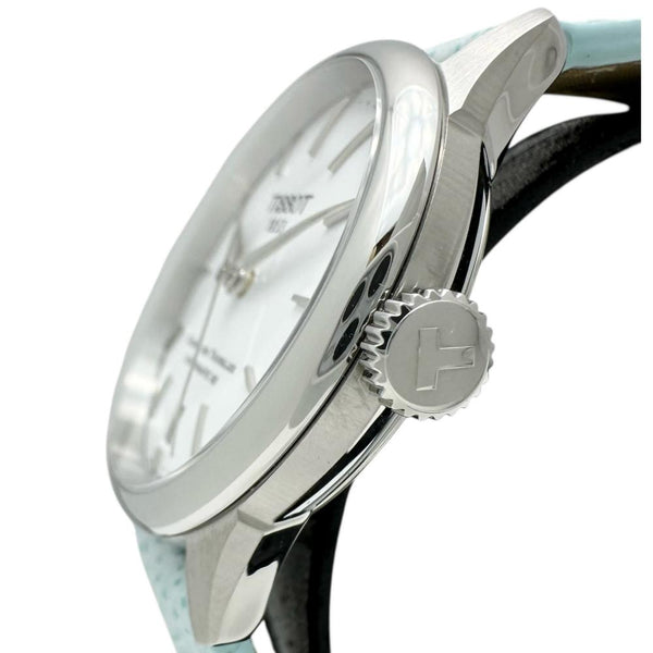 【TISSOT/ティソ】 シュマンデトゥレル パワーマティック80 T139.207.16.011.00 未使用 腕時計 ステンレススチール/レザー 自動巻き/オートマ ホワイト文字盤/ライトブルー革 レディース
【中古】【真子質店】【NN】




【DKMa】