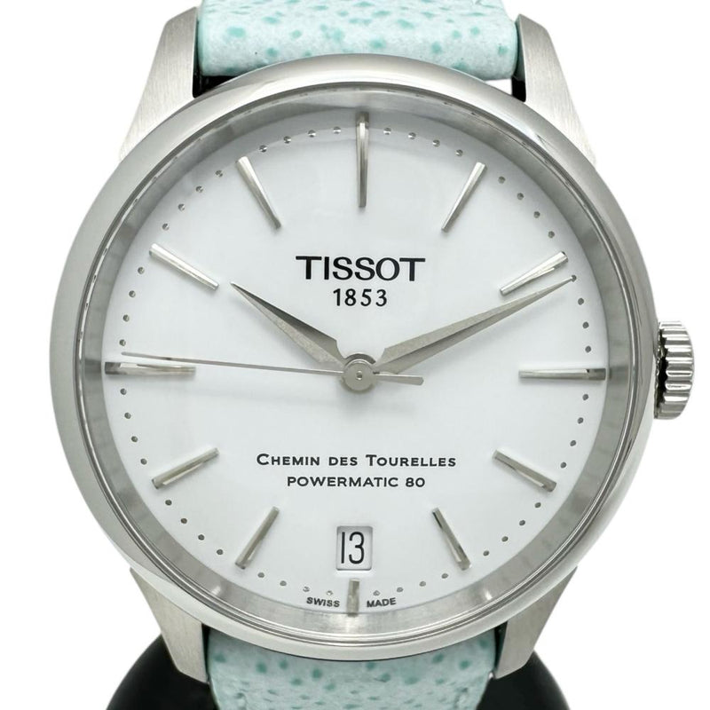 【TISSOT/ティソ】 シュマンデトゥレル パワーマティック80 T139.207.16.011.00 未使用 腕時計 ステンレススチール/レザー 自動巻き/オートマ ホワイト文字盤/ライトブルー革 レディース
【中古】【真子質店】【NN】




【DKMa】
