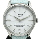 【TISSOT/ティソ】 シュマンデトゥレル パワーマティック80 T139.207.16.011.00 未使用 腕時計 ステンレススチール/レザー 自動巻き/オートマ ホワイト文字盤/ライトブルー革 レディース
【中古】【真子質店】【NN】




【DKMa】
