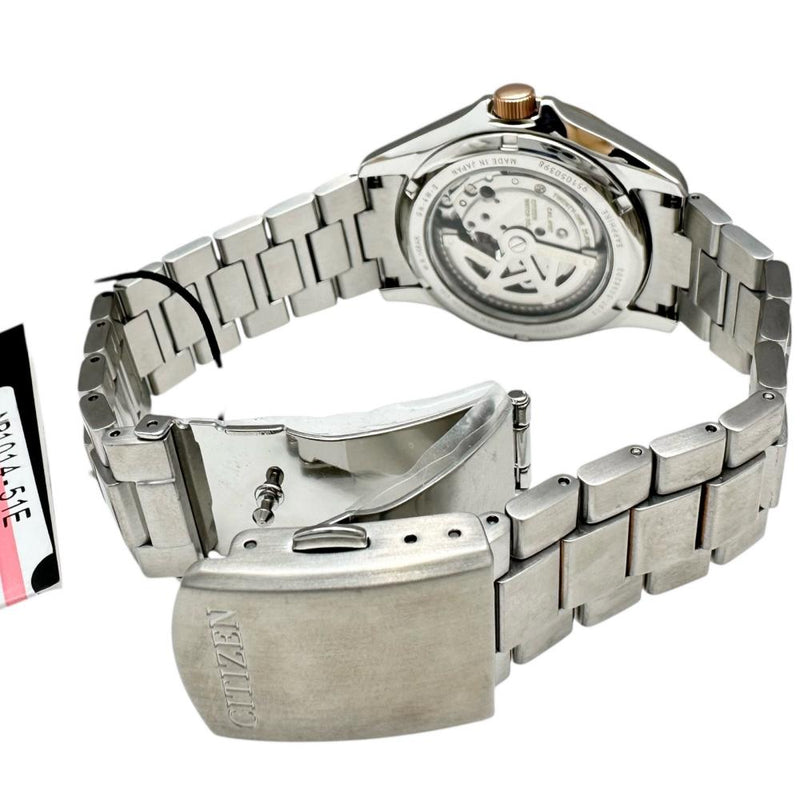 【CITIZEN/シチズン】 コレクション NP1014-51E 未使用訳あり品 箱/保あり 腕時計 ステンレススチール/PGメッキ 自動巻き/オートマ ブラック文字盤/シルバー×PGピンクゴールド メンズ
【中古】【真子質店】【NN】




【TxS】