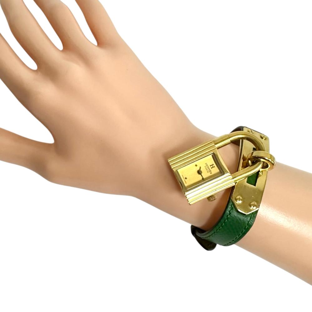 HERMES/エルメス】 ケリー ウォッチ 腕時計 GP/レザー クオーツ
