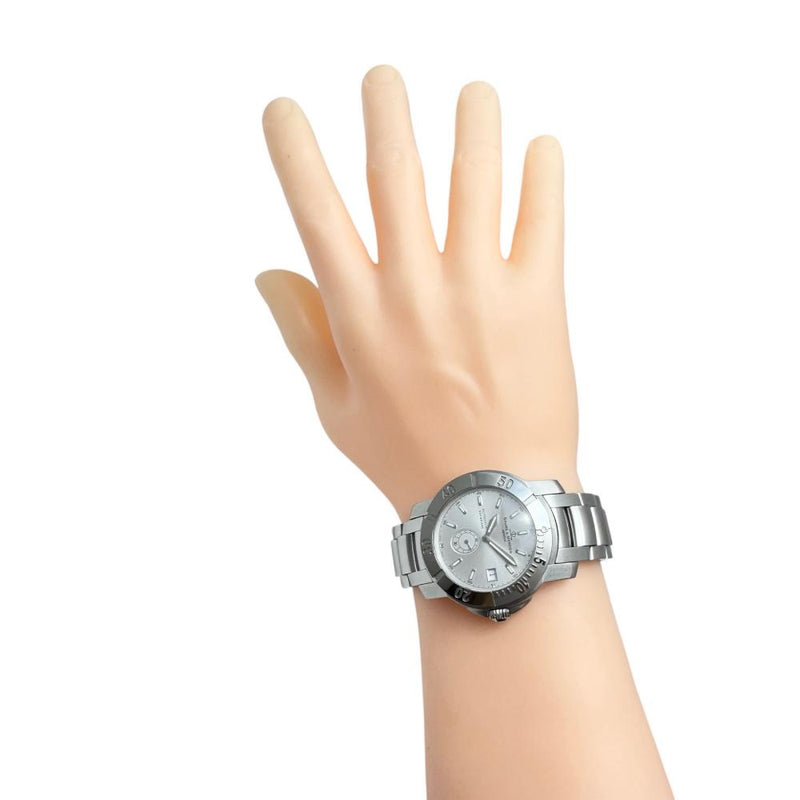 【Baume & Mercier/ボーム＆メルシェ】 ケープランド デイト 65367 OH済 腕時計 ステンレススチール 自動巻き/オートマ シルバー文字盤/シルバーベルト メンズ
【中古】【真子質店】【GD】




【KIx】