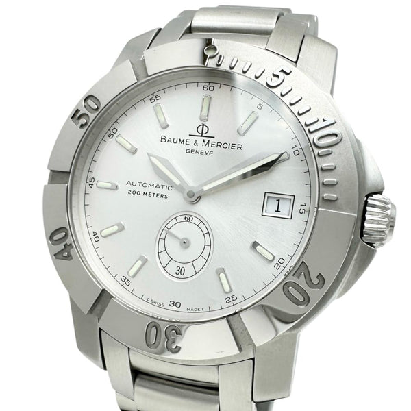 【Baume & Mercier/ボーム＆メルシェ】 ケープランド デイト 65367 OH済 腕時計 ステンレススチール 自動巻き/オートマ シルバー文字盤/シルバーベルト メンズ
【中古】【真子質店】【GD】




【KIx】