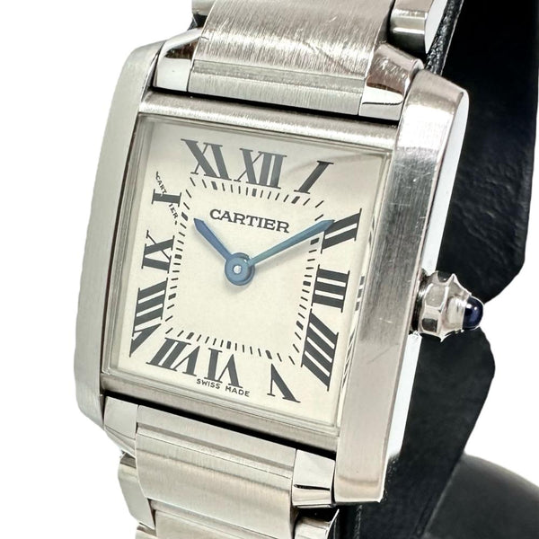 【CARTIER/カルティエ】 タンクフランセーズSM W51008Q3 腕時計 ステンレススチール クオーツ シルバー文字盤 レディース 【中古】【真子質店】【BL】 【TMoSY】