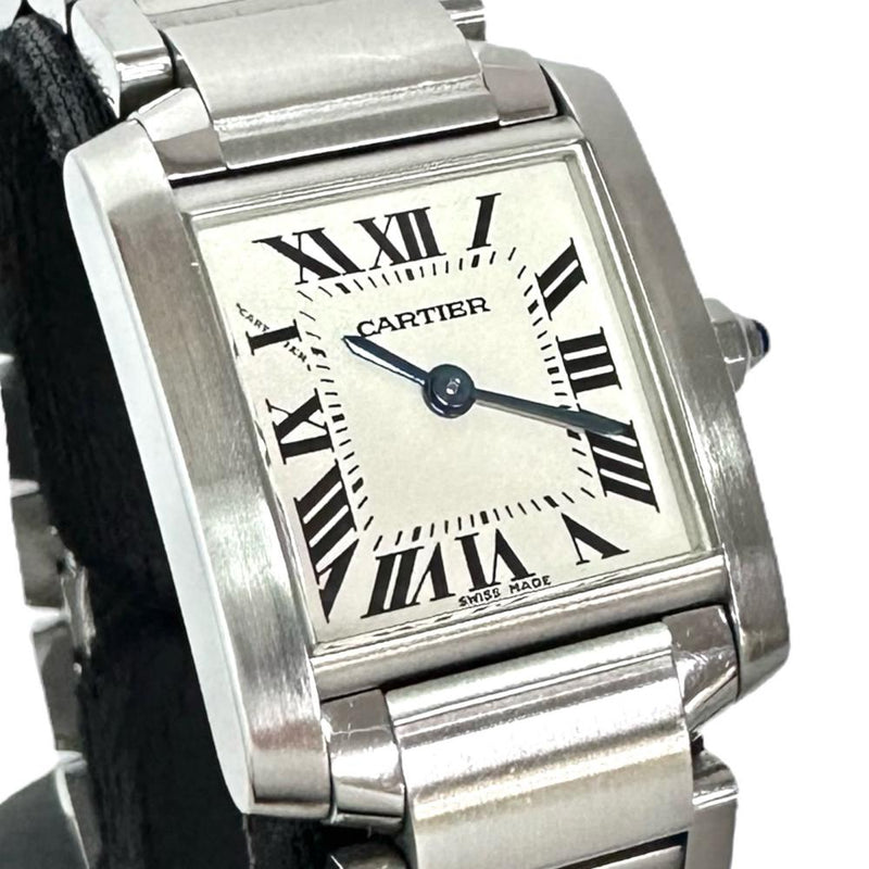 【CARTIER/カルティエ】 タンクフランセーズSM W51008Q3 腕時計 ステンレススチール クオーツ シルバー文字盤 レディース 【中古】【真子質店】【BL】 【TMoSY】