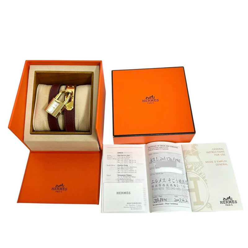 【HERMES/エルメス】 ケリーウォッチ ドゥブルトゥール KE1.201 ロング/2重ブレス 腕時計 GP/レザー クオーツ 白文字盤/ワインレッド革ベルト レディース
【中古】【真子質店】【GD】




【YYx】