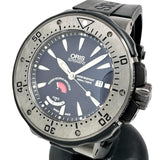 【ORIS/オリス】 コールモスキーン 01 667 7645 OH済 2000本限定 パワーリザーブ 腕時計 チタン/ラバー 自動巻き/オートマ 黒文字盤/黒ラバーベルト メンズ 【中古】【真子質店】【GD】 【MiID】