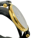 【CARTIER/カルティエ】 マストヴァンドーム 054578　 電池交換済 腕時計 シルバー925/レザー/GPメッキ クオーツ 黒文字盤/黒革ベルト(社外) レディース 【中古】【真子質店】【GD】 【KKx】
