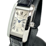 【CARTIER/カルティエ】 タンクアメリカンミニ WSTA0032 腕時計 ステンレススチール/レザー クオーツ シルバー文字盤/紺革ベルト レディース 【中古】【真子質店】【GD】 【TYSMo】