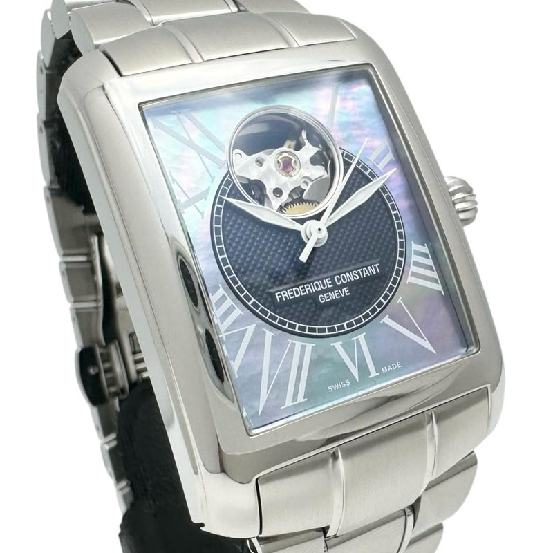 【FREDERIQUE CONSTANT/フレデリック・コンスタント】 クラシックカレ ハートビート FC-310MPN4S36 腕時計 ステンレススチール/シェル 自動巻き/オートマ ブルーシェル文字盤/シルバーバンド メンズ 【中古】【真子質店】【GD】 【SSx】