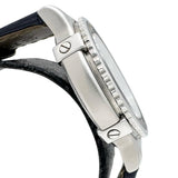 【TIFFANY&Co./ティファニー】 ダイバーズ L0719 腕時計 ステンレススチール/レザー クオーツ ブラック文字盤/ネイビレザーベルト レディース 【中古】【真子質店】【GD】 【MaYMa】