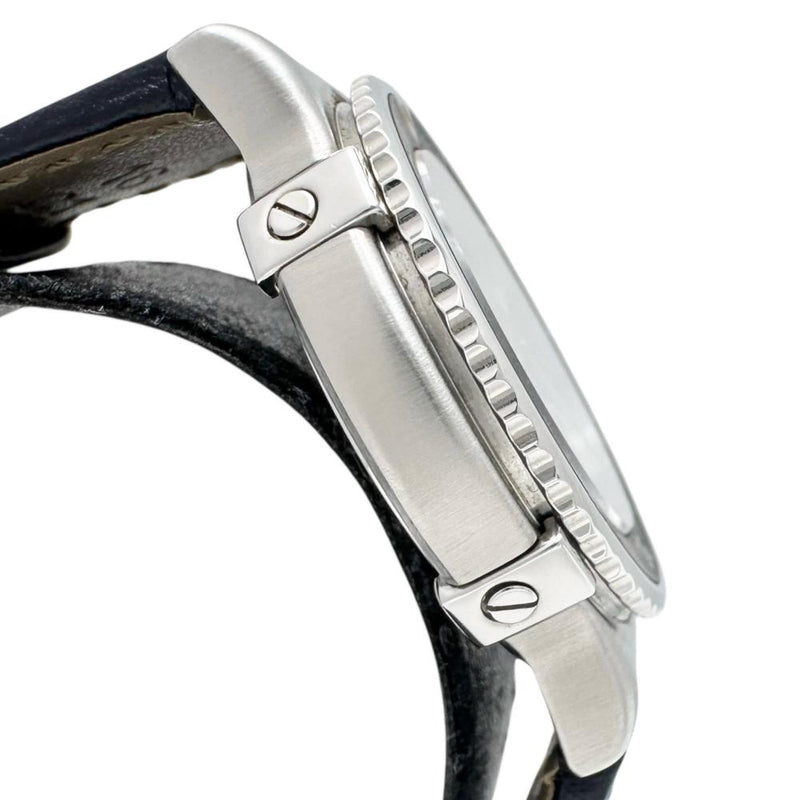 【TIFFANY&Co./ティファニー】 ダイバーズ L0719 腕時計 ステンレススチール/レザー クオーツ ブラック文字盤/ネイビレザーベルト レディース 【中古】【真子質店】【GD】 【MaYMa】