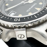 【TIFFANY&Co./ティファニー】 ダイバーズ L0719 腕時計 ステンレススチール/レザー クオーツ ブラック文字盤/ネイビレザーベルト レディース 【中古】【真子質店】【GD】 【MaYMa】