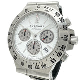 【BVLGARI/ブルガリ】 ディアゴノ タキメトリック CH40STA 腕時計 ステンレススチール 自動巻き/オートマ ホワイト文字盤/シルバーバンド メンズ 【中古】【真子質店】【GD】 【IMiMaK】