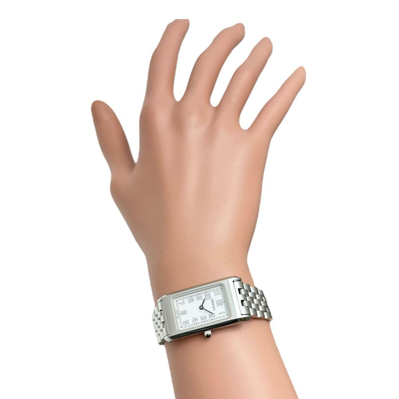 【TIFFANY&Co./ティファニー】 クラシック レクタンギュラー 腕時計 ステンレススチール クオーツ ホワイト文字盤/シルバーバンド レディース 【中古】【真子質店】【GD】 【DDx】