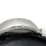 【LOUIS VUITTON/ルイ・ヴィトン】 タンブールPM QA070 腕時計 ステンレススチール/レザー クオーツ ブラウンモノグラム文字盤/ホワイトレザーベルト レディース 【中古】【真子質店】【GD】 【SMox】