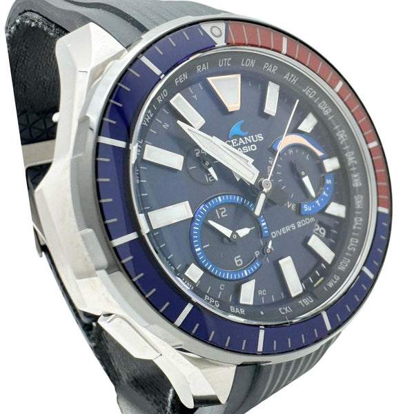 【CASIO/カシオ】 オシアナス OCW-P2000C-2AJF 腕時計 ステンレススチール/ラバー ソーラー電波 ブルー文字盤/ブルーラバーベルト メンズ 【中古】【真子質店】【GD】 【MiDK】