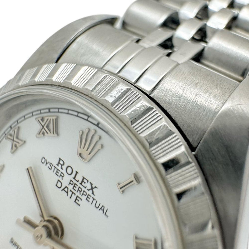 【ROLEX/ロレックス】 パーペチュアルデイト 79240 保有り ローマンインデックス 腕時計 ステンレススチール 自動巻き/オートマ F番（(2004年) ホワイト文字盤/シルバーベルト レディース
【中古】【真子質店】【BL】




【DMoIx】
【ex】