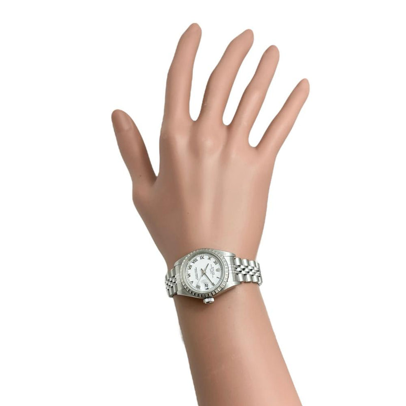 【ROLEX/ロレックス】 パーペチュアルデイト 79240 保有り ローマンインデックス 腕時計 ステンレススチール 自動巻き/オートマ F番（(2004年) ホワイト文字盤/シルバーベルト レディース
【中古】【真子質店】【BL】




【DMoIx】
【ex】