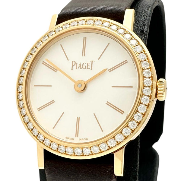【PIAGET/ピアジェ】 アルティプラノ G0A36534(P10246) 保証書/ギャラ付き　ダイヤ巻 腕時計 K18PGピンクゴールド/レザー クオーツ ホワイト文字盤/ブラウンレザーベルト レディース
【中古】【真子質店】【BL】




【DMaKMi】