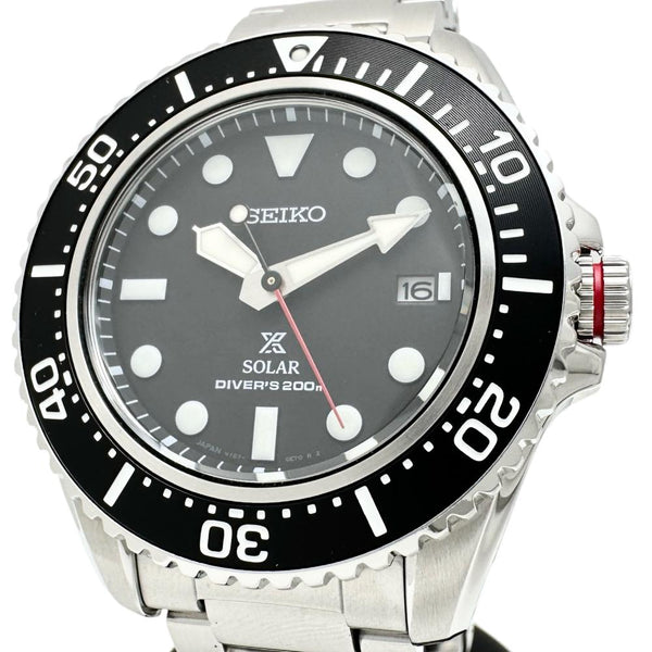 【SEIKO/セイコー】 ダイバー SBDJ051(V157-0DP0) ソーラー　プロスペックス 腕時計 ステンレススチール クオーツ ブラック文字盤/シルバーベルト メンズ
【中古】【真子質店】【GD】




【TKMo】