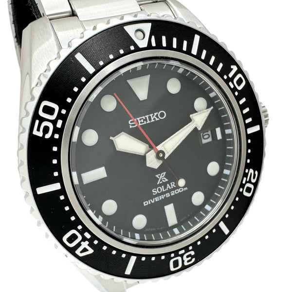 【SEIKO/セイコー】 ダイバー SBDJ051(V157-0DP0) ソーラー　プロスペックス 腕時計 ステンレススチール クオーツ ブラック文字盤/シルバーベルト メンズ
【中古】【真子質店】【GD】




【TKMo】