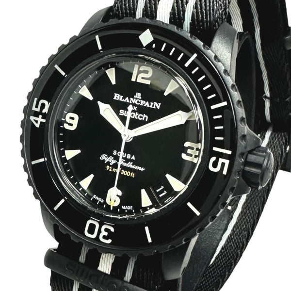 【Swatch/スウォッチ】 スキューバ フィフティファゾムス オーシャンオブストーム SO35B400 スウォッチ×ブランパン　保証書/ギャラ/箱付き 腕時計 セラミック/ナイロン 自動巻き/オートマ 黒文字盤/黒ナイロンベルト メンズ
【中古】【真子質店】【GD】




【DxK】