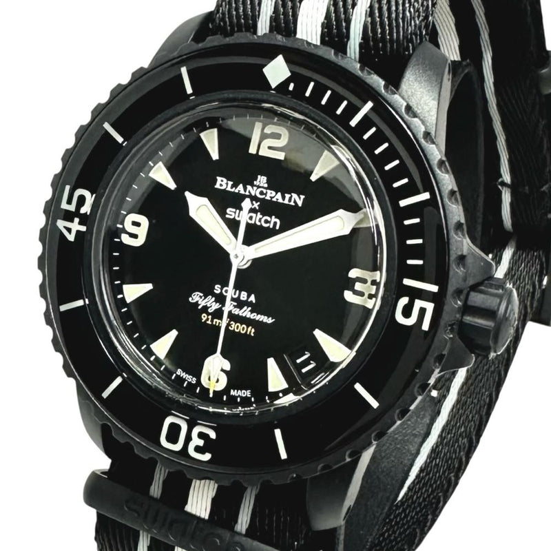 【Swatch/スウォッチ】 スキューバ フィフティファゾムス オーシャンオブストーム SO35B400 スウォッチ×ブランパン　保証書/ギャラ/箱付き 腕時計 セラミック/ナイロン 自動巻き/オートマ 黒文字盤/黒ナイロンベルト メンズ
【中古】【真子質店】【GD】




【DxK】
