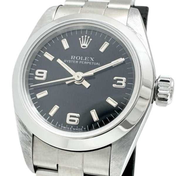 【ROLEX/ロレックス】 オイスターパーペチュアル 67180 369アラビア数字インデックス 腕時計 ステンレススチール 自動巻き/オートマ U番(1997年) ブラック文字盤 レディース
【中古】【真子質店】【BL】




【TSIMo】
【ex】