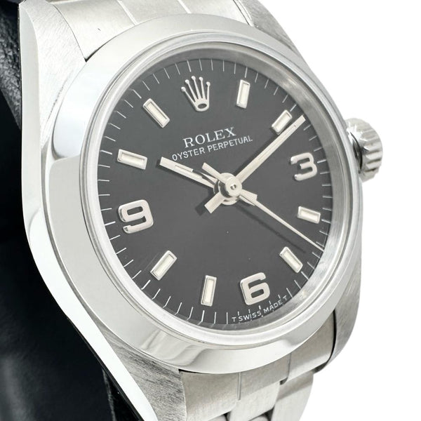 【ROLEX/ロレックス】 オイスターパーペチュアル 67180 369アラビア数字インデックス 腕時計 ステンレススチール 自動巻き/オートマ U番(1997年) ブラック文字盤 レディース
【中古】【真子質店】【BL】




【TSIMo】
【ex】