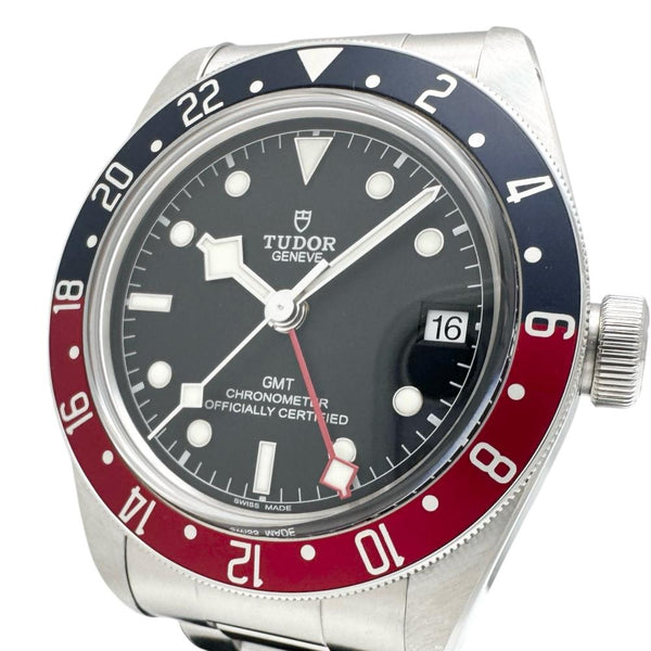 【TUDOR/チューダー/チュードル】 ブラックベイ GMT 79830RB 保証書/ギャラ/箱付き 腕時計 ステンレススチール 自動巻き/オートマ ブラック文字盤/ネイビーレッドベゼル/シルバーベルト メンズ
【中古】【真子質店】【BL】




【MaMoMaI】