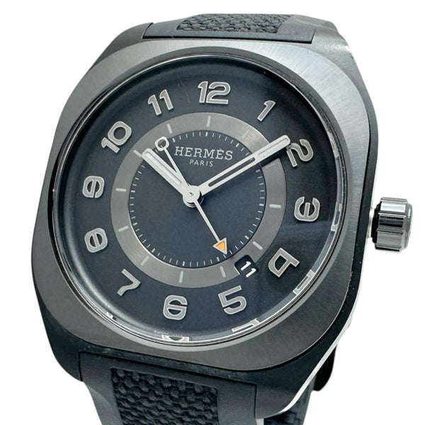 HERMES/エルメス】 H08 SP1.742 裏スケルトン 腕時計 チタン/ラバー
