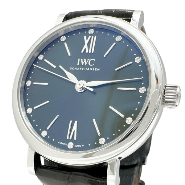 【IWC/インターナショナルウォッチカンパニー】 ポートフィノ IW357405 ダイヤ12P　保証書/ギャラ付き 腕時計 ステンレススチール/レザー 自動巻き/オートマ グリーン文字盤/ダークグリーンレザーベルト レディース
【中古】【真子質店】【BL】




【TKMox】