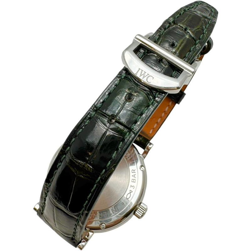 【IWC/インターナショナルウォッチカンパニー】 ポートフィノ IW357405 ダイヤ12P　保証書/ギャラ付き 腕時計 ステンレススチール/レザー 自動巻き/オートマ グリーン文字盤/ダークグリーンレザーベルト レディース
【中古】【真子質店】【BL】




【TKMox】