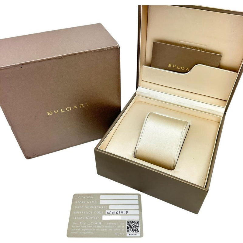 【BVLGARI/ブルガリ】 オクト OC41S 保証書/ギャラ/箱付き　裏スケルトン 腕時計 ステンレススチール/レザー 自動巻き/オートマ ダークブラウン文字盤/ブラウンレザー メンズ
【中古】【真子質店】【BL】




【MaxID】