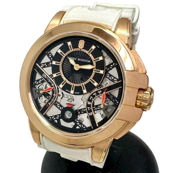 【HARRY WINSTON/ハリーウィンストン】 OCEABI42RR001 オーシャン バイレトログラード デイデイト　保証書/ギャラ/箱付き 腕時計 K18PGピンクゴールド/ラバー 自動巻き/オートマ 黒文字盤/白ラバーベルト メンズ
【中古】【真子質店】【BL】




【IMiKxx】