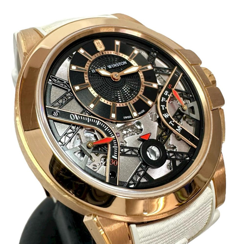 【HARRY WINSTON/ハリーウィンストン】 OCEABI42RR001 オーシャン バイレトログラード デイデイト　保証書/ギャラ/箱付き 腕時計 K18PGピンクゴールド/ラバー 自動巻き/オートマ 黒文字盤/白ラバーベルト メンズ
【中古】【真子質店】【BL】




【IMiKxx】