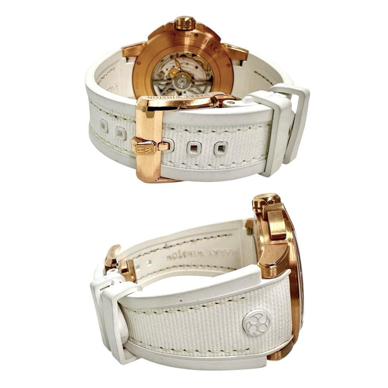 【HARRY WINSTON/ハリーウィンストン】 OCEABI42RR001 オーシャン バイレトログラード デイデイト　保証書/ギャラ/箱付き 腕時計 K18PGピンクゴールド/ラバー 自動巻き/オートマ 黒文字盤/白ラバーベルト メンズ
【中古】【真子質店】【BL】




【IMiKxx】