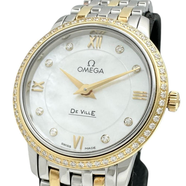 【OMEGA/オメガ】 デビル 424.25.27.60.55.001 8P＆ダイヤモンド巻ベゼル 腕時計 ステンレススチール/イエローゴールド クオーツ シェル文字盤/シルバー、ゴールドコンビベルト レディース
【中古】【真子質店】【GD】




【TKMox】