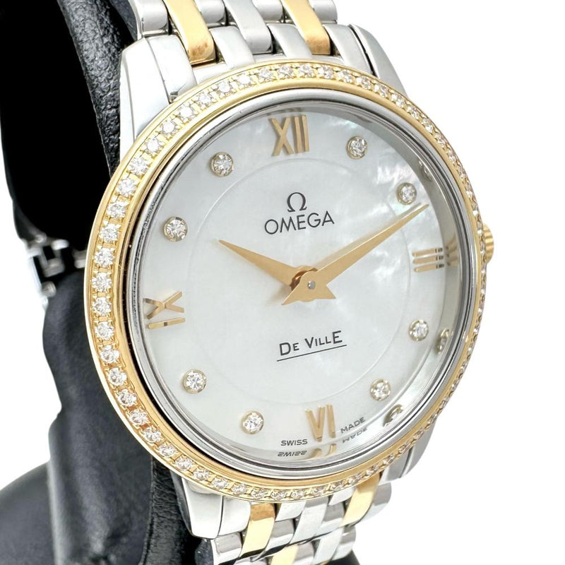 【OMEGA/オメガ】 デビル 424.25.27.60.55.001 8P＆ダイヤモンド巻ベゼル 腕時計 ステンレススチール/イエローゴールド クオーツ シェル文字盤/シルバー、ゴールドコンビベルト レディース
【中古】【真子質店】【GD】




【TKMox】
