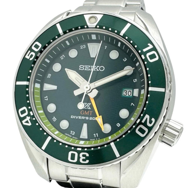 【SEIKO/セイコー】 プロスペックス スモウ SBPK001(5K65-0AA0) ソーラークオーツ　GMT　保証書/ギャラ/箱付き 腕時計 ステンレススチール ソーラー グリーン文字盤/シルバーベルト メンズ
【中古】【真子質店】【GD】




【DSMo】
