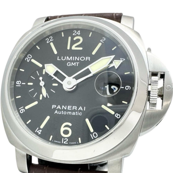 【PANERAI/パネライ】 PAM00297 ルミノール GMT 腕時計 ステンレススチール/レザー 自動巻き/オートマ ブラック文字盤/ブラウンレザー社外ベルト メンズ
【中古】【真子質店】【GD】




【MaMiKT】