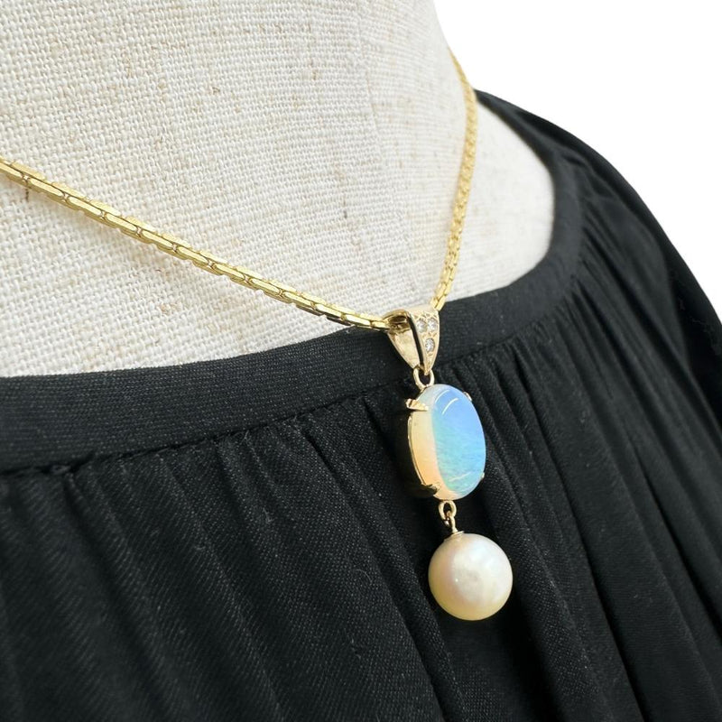 アコヤパール7.7mm オパール 1.74ct ダイヤモンド 0.04ct ペンダントトップ K18ゴールド 18金 2.6g レディース
【中古】【真子質店】【NN】




【ITx】