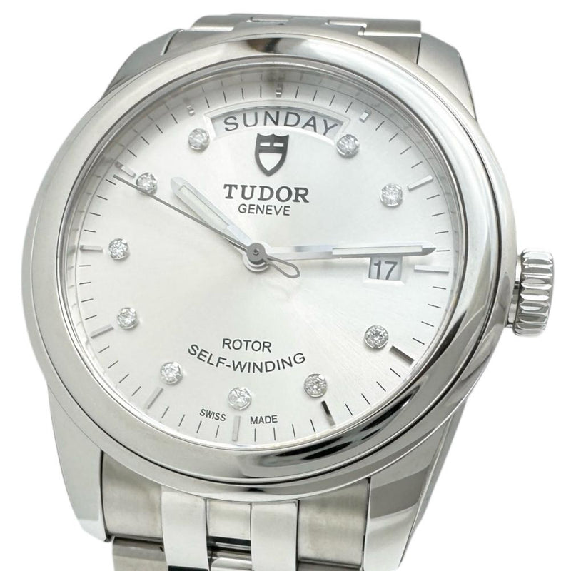 【TUDOR/チューダー/チュードル】 グラマー デイデイト 56000 未使用　10Pダイヤ 腕時計 ステンレススチール 自動巻き/オートマ シルバー文字盤/シルバーベルト メンズ
【中古】【真子質店】【BL】




【TxSx】