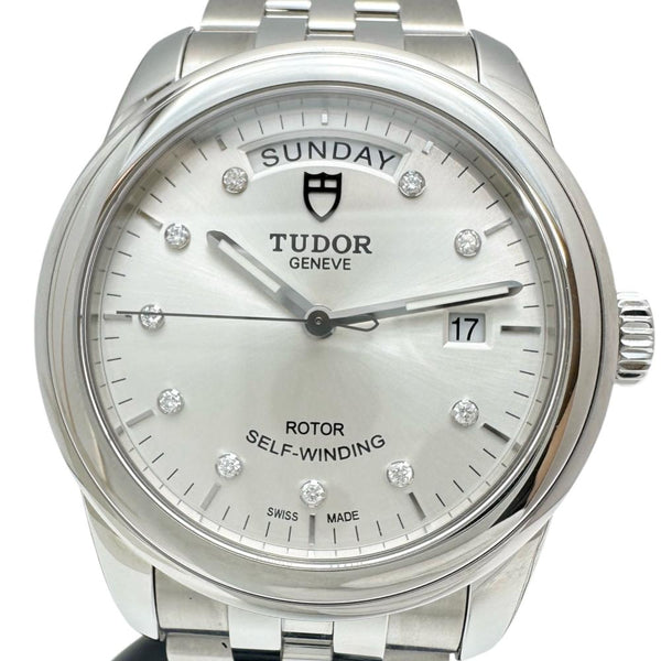 【TUDOR/チューダー/チュードル】 グラマー デイデイト 56000 未使用　10Pダイヤ 腕時計 ステンレススチール 自動巻き/オートマ シルバー文字盤/シルバーベルト メンズ
【中古】【真子質店】【BL】




【TxSx】